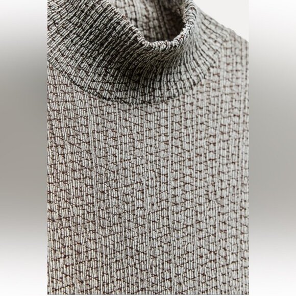 ZARA TEXTURED ASYMMETRIC DRESS - Picture 5 of 6